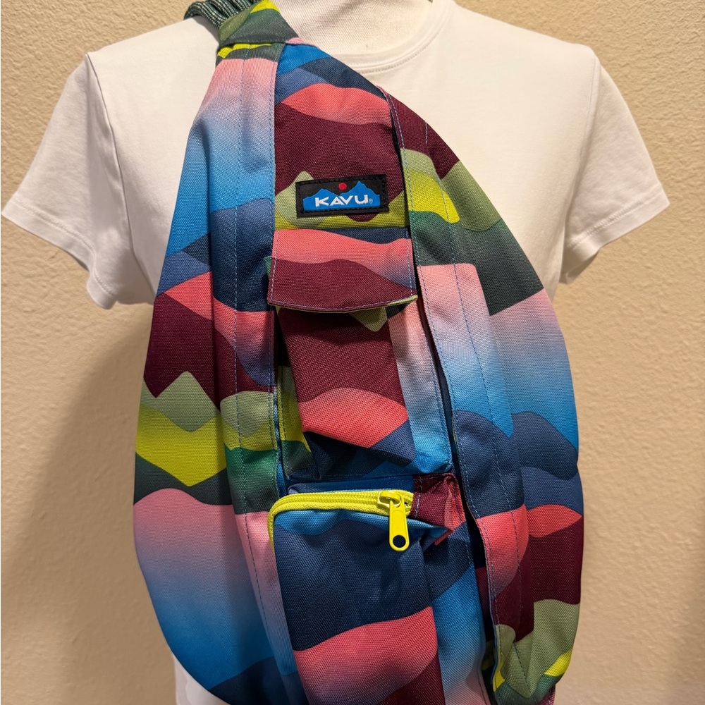 KAVU Multicolor Rope Sling Bag (NWOT)